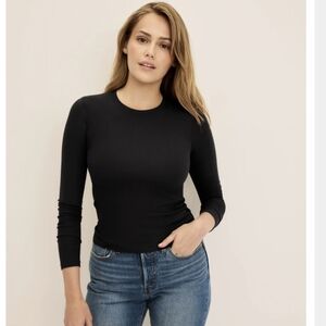 Knix Modal Rib Long Sleeve S Black